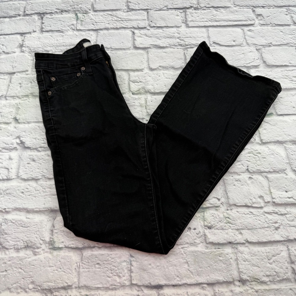 Levis 726 Flare Black High Rise Stretch Jeans Womens W28 L32 5 Pocket Stretch